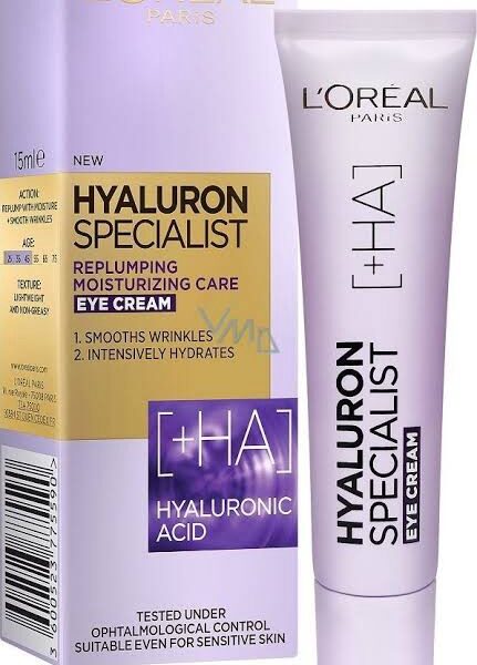 L'Oréal Paris Hyaluron Expert Moisturiser and Anti-Aging Eye Cream with Hyaluronic Acid