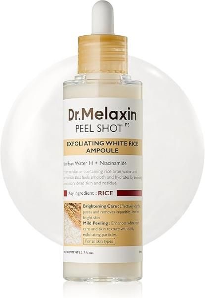 DR.MELAXIN PEEL SHOT EXFOLIATING WHITE RICE AMPOULE 80ML
