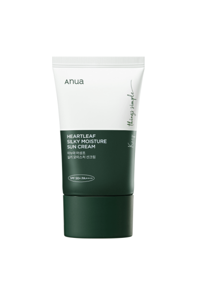ANUA HEARTLEAF SILKY MOISTURE SUN CREAM 50+ SPF
