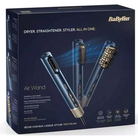 Brosse chauffante 1600 W – Technologie ionique – 3 vitesses – Plaques en céramique –Babyliss