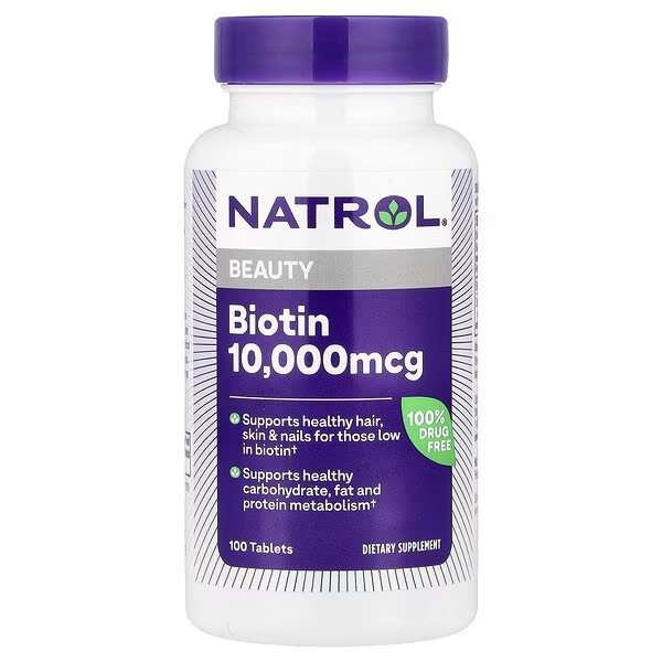 COMPRIMES BIOTIN NATROL 100 TABLETS