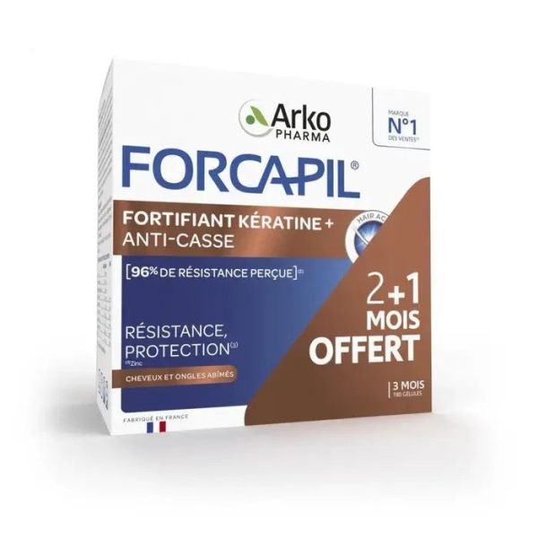 FORCAPIL FORTIFIANT KERATINE+ ANTI CASSE 2EN1 180PCS