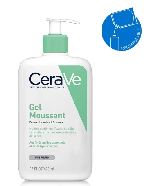 GEL NETTOYANT CERAVE 236 ML PEAUX NORMALE A GRASSES