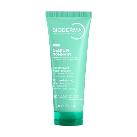 GEL NETTOYANT BIODERMA SEBIUM GOMMANT MICRO EXFOLIANT 75ML