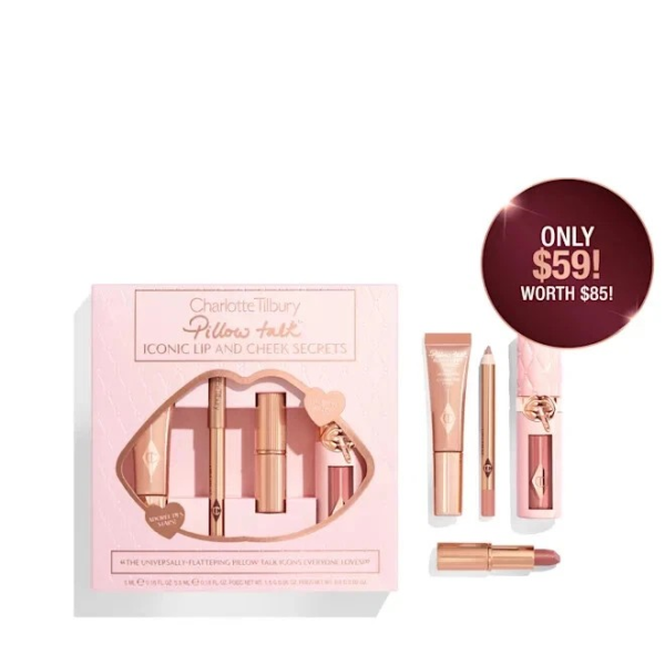 KIT ICONIC LIP AND CHEEK  SECRETS CHARLOTTE TILBURY 4PCS