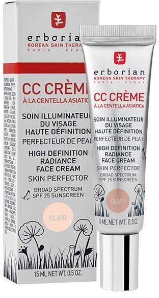 CC CREME ERBORIAN A LA CENTELLA ASIATICA SOIN ILLUMINATEUR DU VISAGE HAUTE DEFINITION 15ML