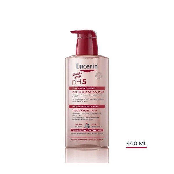 EUCERIN GEL-HUILE DE DOUCHE PH5 PEAU SECHE ET SENSIBLE 400ML