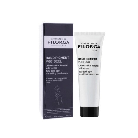 FILORGA HAND PIGMENT PROTOCOL CREME MAINS LISSANTE ANTI-TACHES VITAMINE C+ FLAVONOIDES+ ACIDE HYALURONIQUE NCEF 50ML