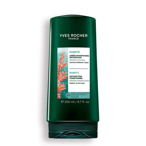 YVES ROCHER FRANCE PURETE APRES SHAMPOOING DETOXIFIANT 200ML